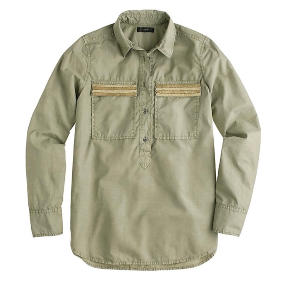 J. Crew Beaded Vintage Surplus Popover